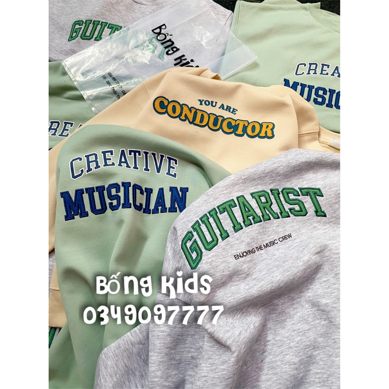 Áo Nỉ Bé Trai & Bé Gái Thêu Chữ ToptenKids