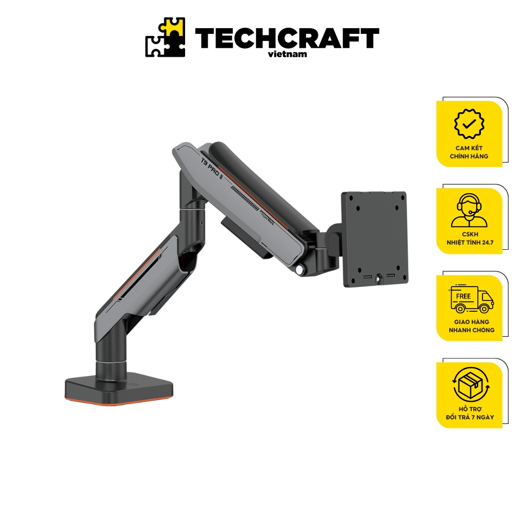 Giá đỡ màn hình Human Motion T9 Pro II Trắng/Xám
