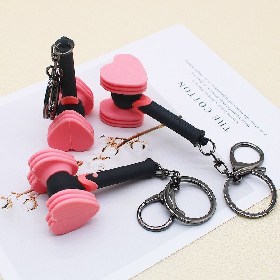 Móc khóa Hình Búa Black.pink Phối Hồng Và Đen