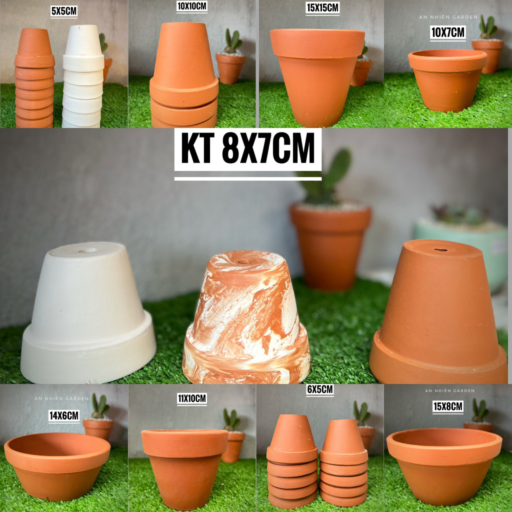 CHẬU ĐẤT NUNG G ĐỦ LOẠI - Trồng Sen Đá - Xương Rồng - LỖI 1 ĐỔI 1