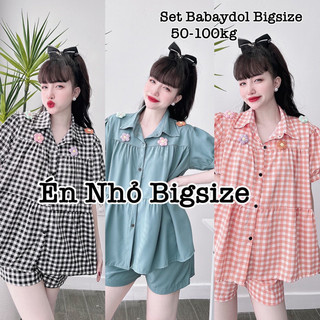 Thời Trang Set Babydoll Bigsize Nữ Áo Kiểu Xinh Đẹp Dễ Thương Giá Rẻ 50-100kg