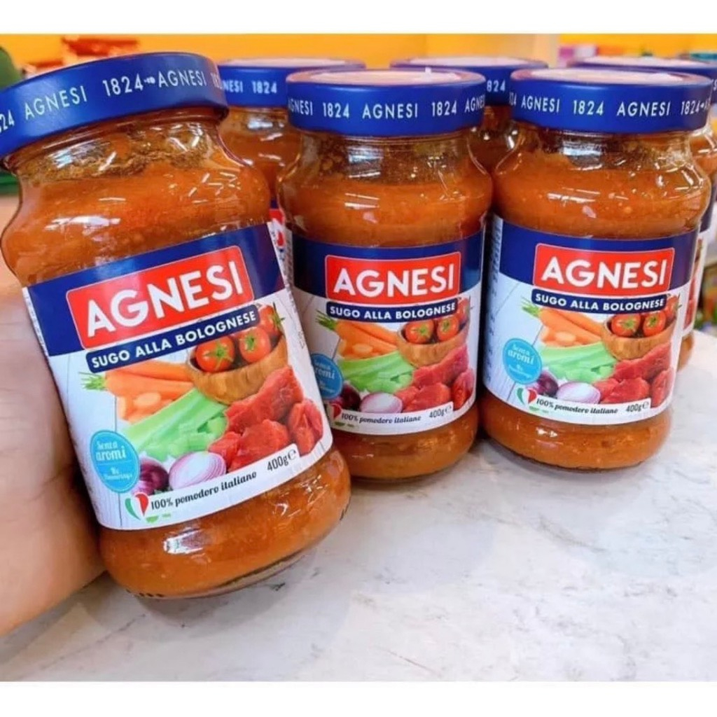 Sốt Cà Chua Húng Quế Basilico Agnesi + Sốt Bò Bằm Bolognese 400g