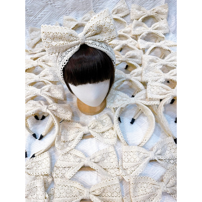 Dear.Nini- Bờm/turban nơ dựng chất liệu Cotton thân thiện làn da bé.