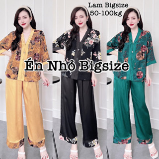 Đồ Lam Đi Chùa Nữ Bigsize Xinh Đẹp Dễ Thương Vải Lụa Satin Cao Cấp Giá Rẻ 50 - 100kg