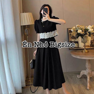 Set Áo Viền Ren và Chân Váy Bigsize Xinh Nhẹ Nhàng Thiết Kế Dự Tiệc Cho Nữ Đẹp Sang Chảnh Dễ Thương 50-95kg