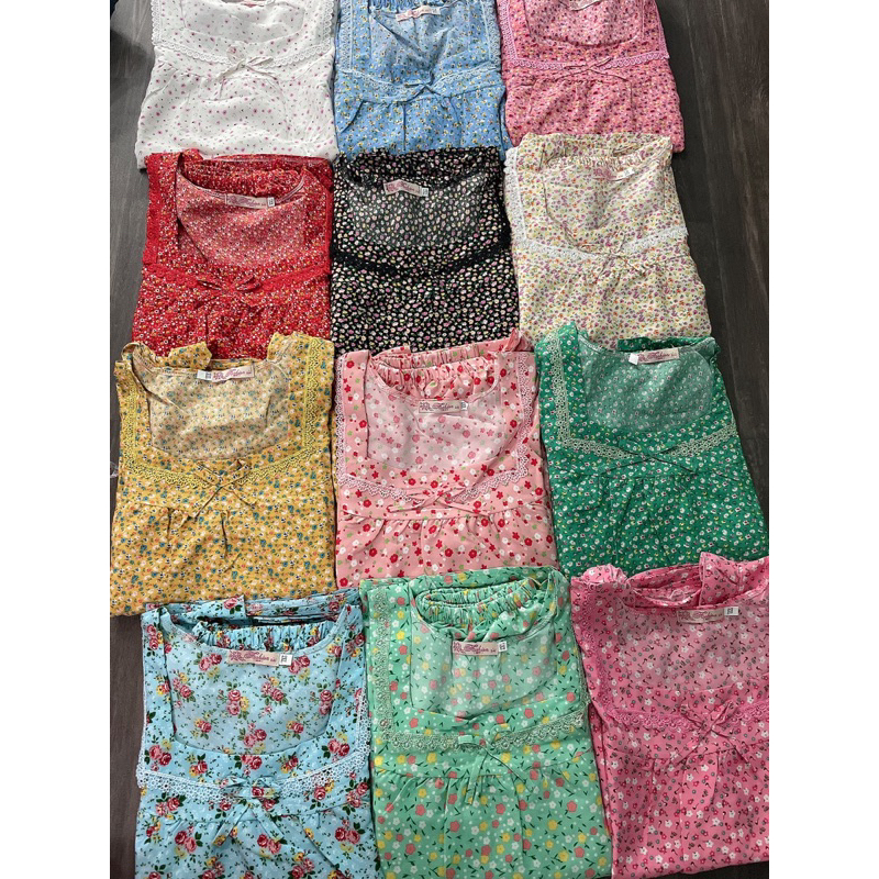 Set bộ 9 tấc hoa nhí chất lụa mango phom 40kg-70kg