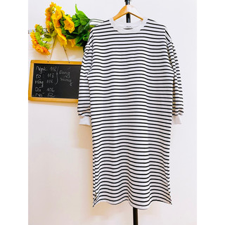 [FREESIZE,BIGSIZE] Đầm Thun Sọc, Dáng Suông, 2hand