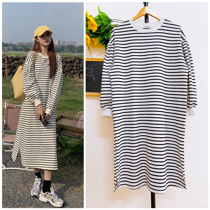 [FREESIZE,BIGSIZE] Đầm Thun Sọc, Dáng Suông, 2hand