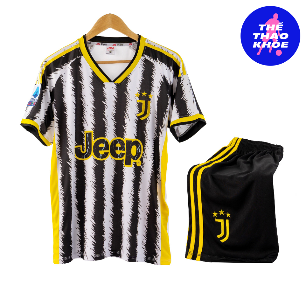 Quần Áo Bóng Đá, Đồ Đá Banh CLB JUVENTUS Sọc Trắng Đen 2024 - Thun Lạnh Cao Cấp, Không Nhăn, Không Xù Lông