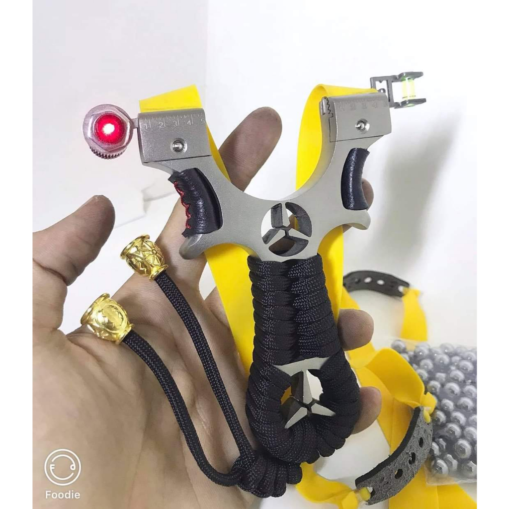NÁ CAO SU MEC LAZE inox 304 - TẶNG KÈM THUN, BI VÀ ĐÈN LAZE SIÊU SÁNG