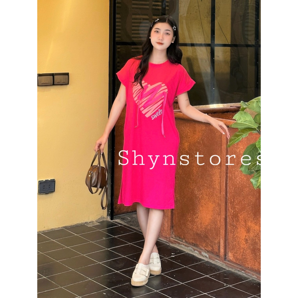 Shynstores Đầm suông nữ - đầm suông bầu túi eo tay hến dáng rộng freesize