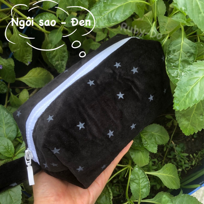 Hộp bút vải, túi pouch hoạ tiết ngôi sao Ruby-Do