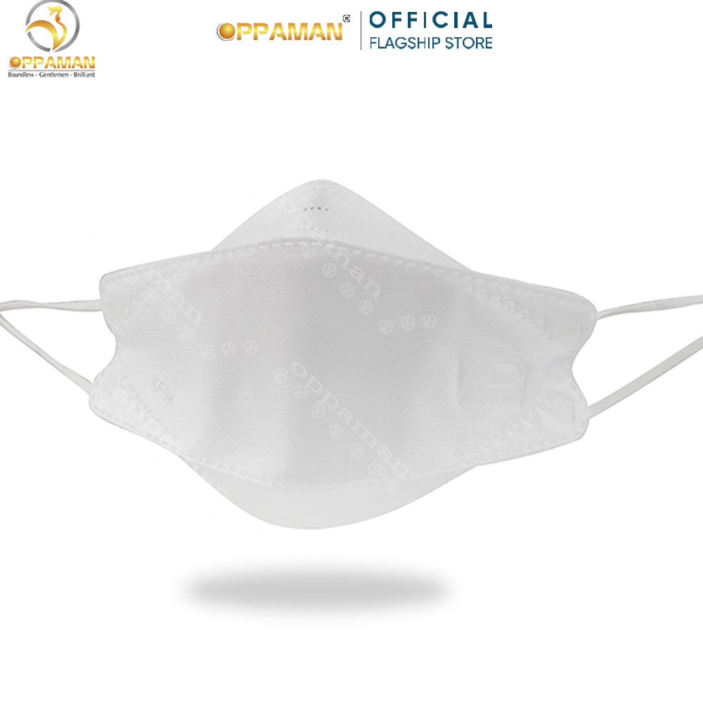 Khẩu trang y tế 4 lớp Oppaman theo tiêu chuẩn kháng khuẩn OKT11 Trắng