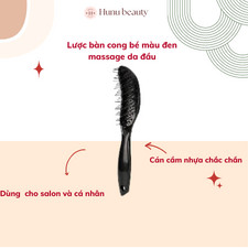 Lược chải tóc gỡ rối màu đen, lược bàn cong bé chải tóc rối, lược bán nguyệt massage da đầu