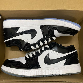 Giày air jordan 1 low " concord " đen bóng