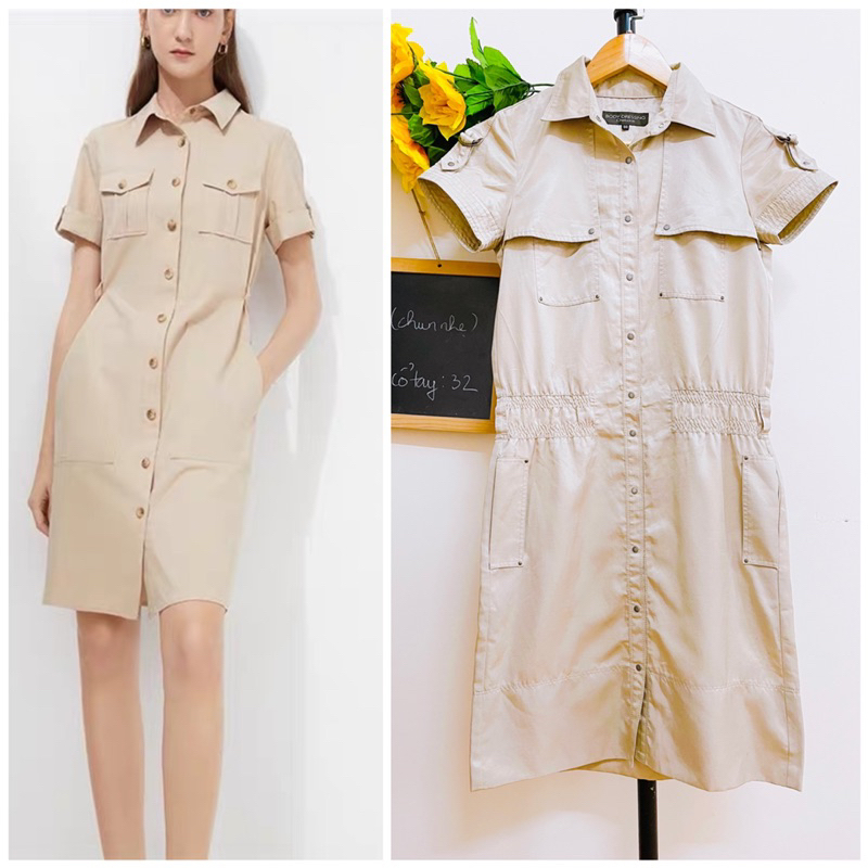 Đầm Nhật, Cúc Bấm, Một Lớp, Không Kèm Belt, 2hand