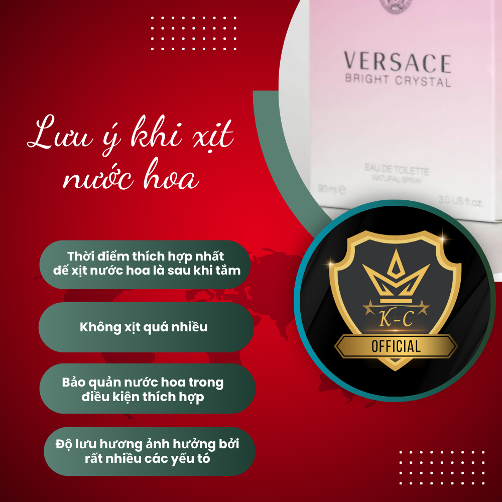 Nước hoa chiết Versace Bright Crystal edt Nước hoa nữ tinh tế cá tính cuốn hút mẫu thử 10ml