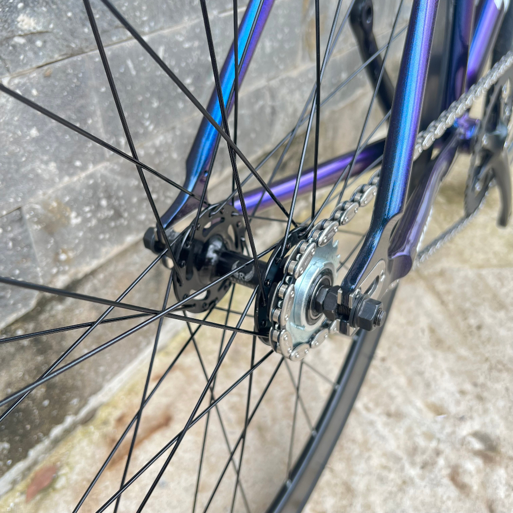 Xe đạp fixed gear TSUNAMI SNM100 cơ bản - Xanh đổi màu