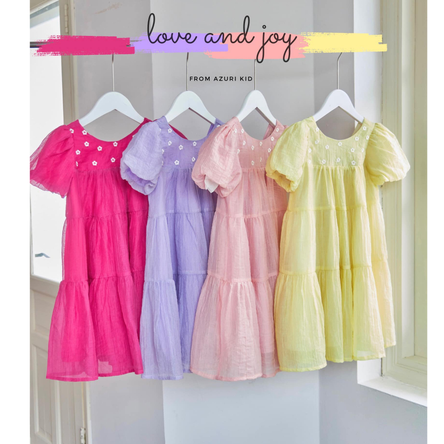 ĐẦM TƠ CÔNG CHÚA THÊU HOA- ZUNKids