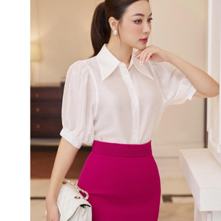 Áo sơ mi cổ đức nhọn kiểu mới Oxatyl A012 fom áo rộng dấu cúc chất vải lụa mát