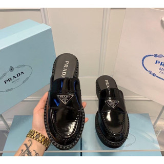 GIÀY SỤC NỮ PRADA DA BÓNG KIỂU DÁNG THỜI TRANG ĐẾ CAO 5 PHÂN