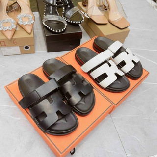 👢[Hình Thật] 👢 Dép H quai trắng dán  da mềm💯 [Giá Rẻ ]👞