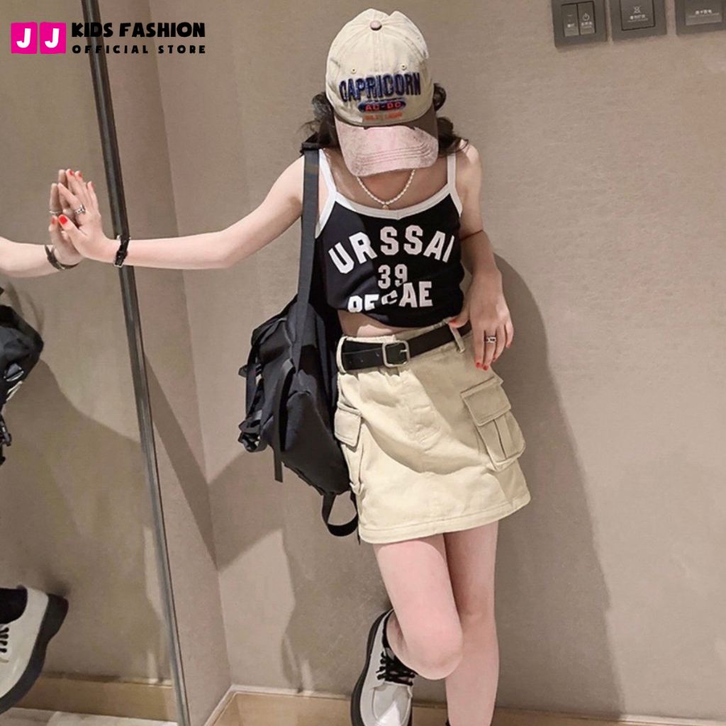 Chân váy kaki túi hộp thời trang cho bé gái full size từ 15kg đến 35kg JJ Kids Fashion