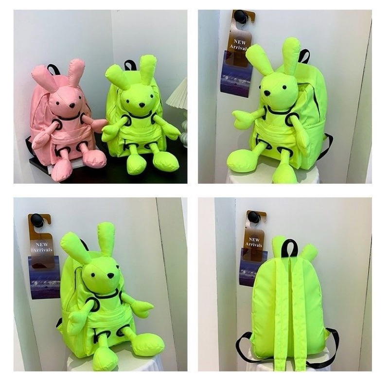 Balo Bé Thỏ Cute Nhiều Màu Vải Dù