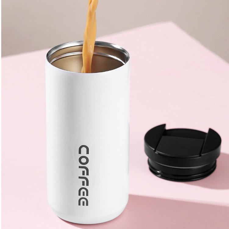Ly Giữ Nhiệt Coffee Inox 304 Đựng Nước 400ml - Bình Giữ Nhiệt Pha Cà Phê, Trà