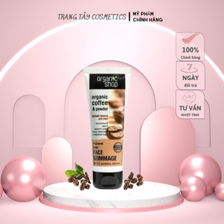 Tẩy Da Chết Vùng Mặt Organic Shop Chiết Xuất Hạt Cà Phê 75ml