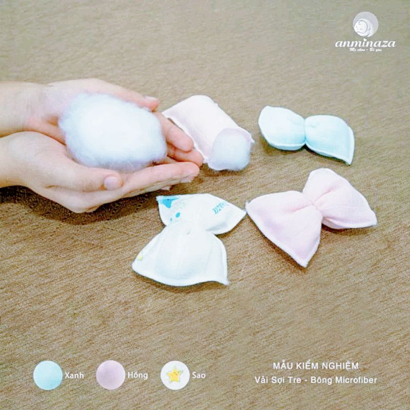 Gối nằm cho bé sơ sinh LÔNG VŨ SỢI TRE kháng khuẩn mềm mại Anminaza Vietnam