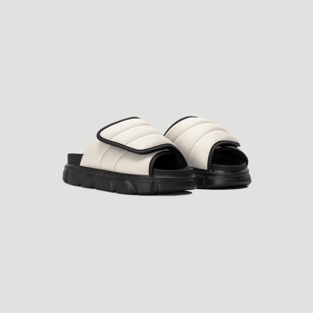 Dép Nam Nữ THE LARVA WOLF SLIDE SANDAL - CREAM WHITE