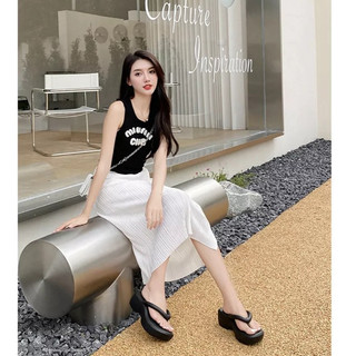 Dép kẹp xỏ ngón nữ đế độn cao 5 phân - tông nữ thời trang nhiều màu