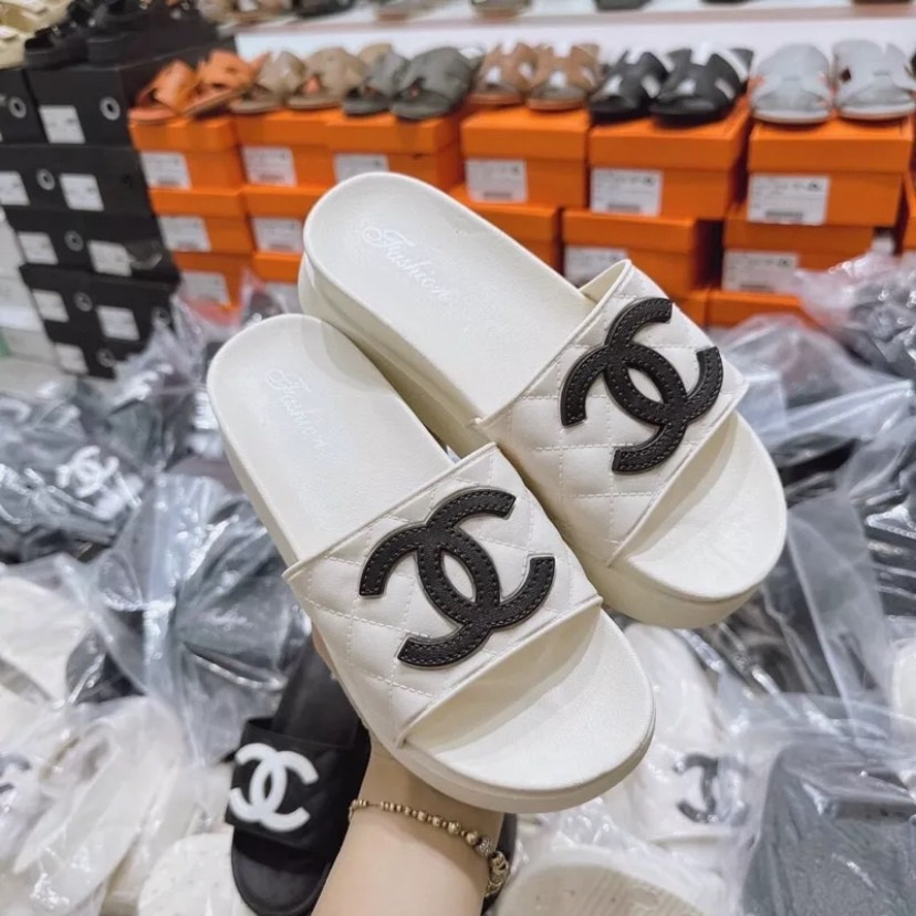 Dép nữ quai ngang chữ X đế độn cao 5 cm - dép quai ngang nữ đế bánh mì thời trang