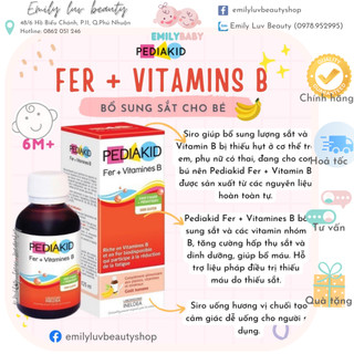 [Mẫu Mới] Siro Vitamin cho bé Pediakid Pháp