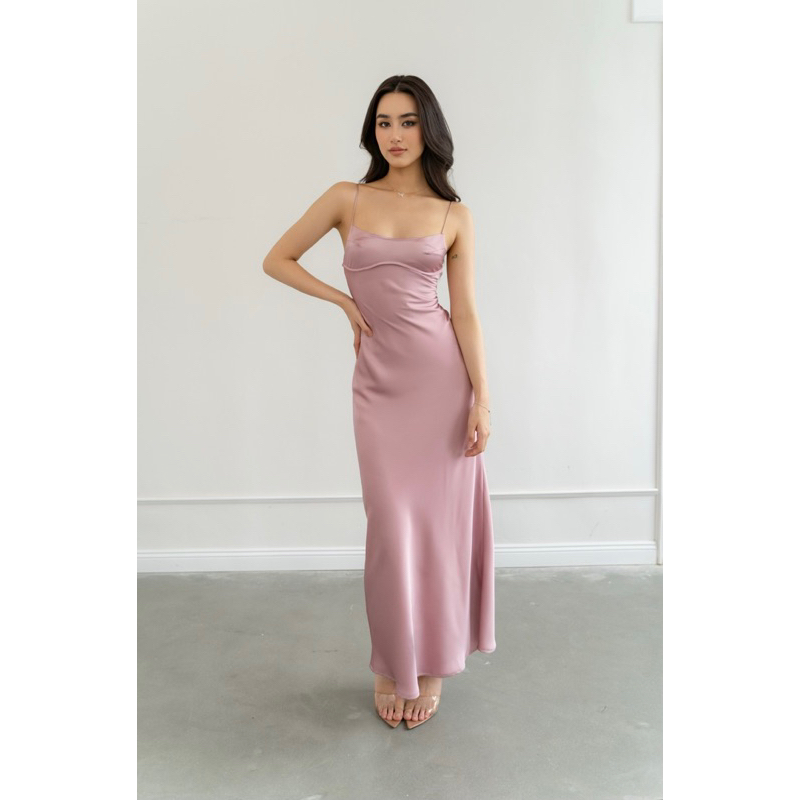 MERU SILK DRESS - Đầm thiết kế cao cấp - Đầm dài - Đầm tiểu thư - Đầm dự tiệc - Đầm hai dây