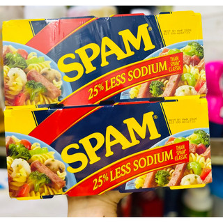  Lốc 4 hộp Thịt Hộp Spam Less Sodium 25% 340g giảm mặn 