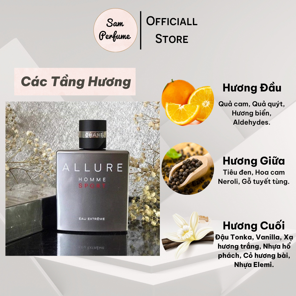 Nước hoa nam ALLURE HOMME SPORT 10ml hiện đại nam tính mạnh mẽ thơm lâu | SAM PERFUME