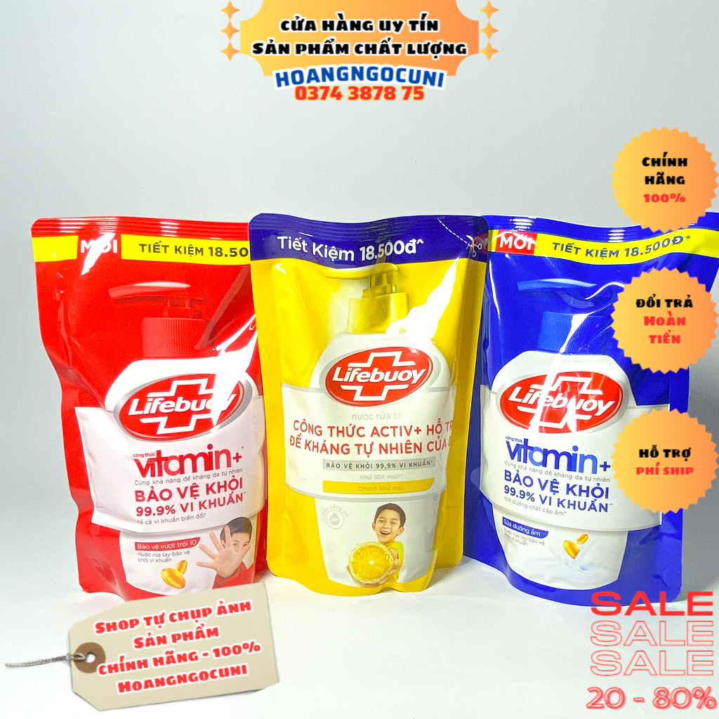 Nước rửa tay túi 400g loại mới