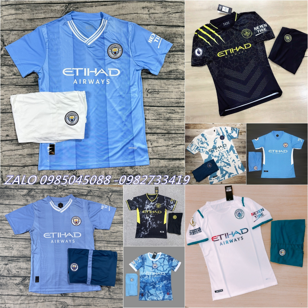 Áo quần bóng đá CLB Manchester City mùa giải mới vải Thái Lan nhập khẩu cao cấp