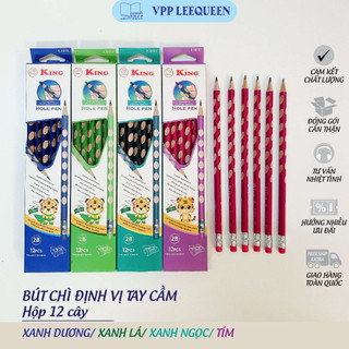 Hộp 12 bút chì định vị 2B có định vị tay cầm giúp trẻ tập viết
