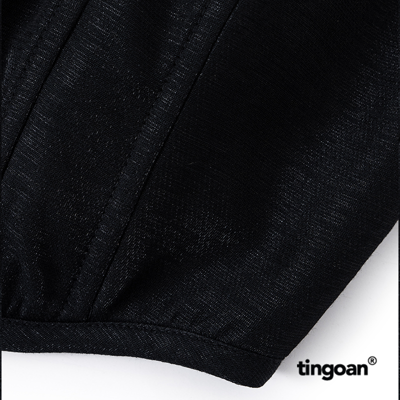 TINGOAN® - Áo quây cúp ngực đính logo TINGOAN® có gọng trong CAROLINE TOP/BL