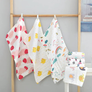 Khăn xô 6 lớp cho bé loại nhỏ kích thước 25x50cm mềm mại nhiều hoạ tiết