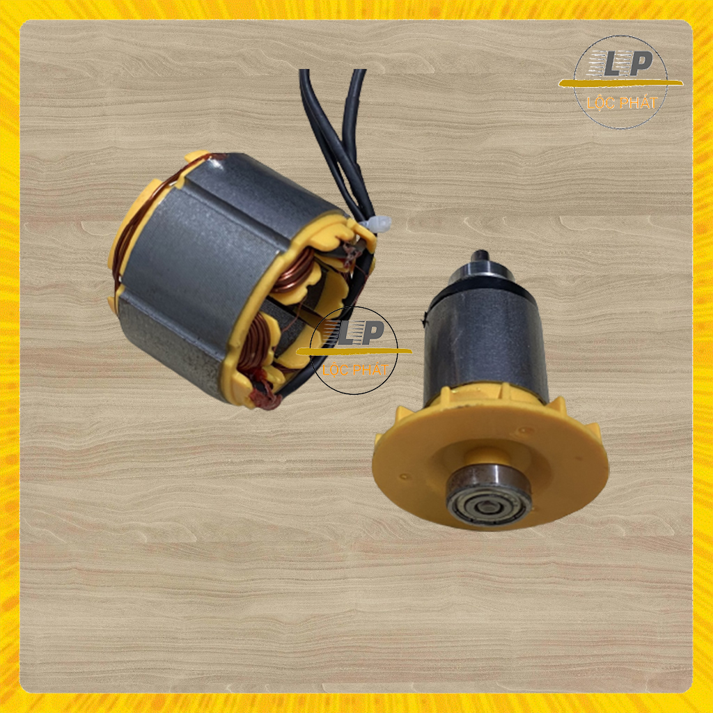 Bộ motor từ không chổi than dùng cho khoan pin đầu 13ly gồm rotor và stator (100% dây đồng)