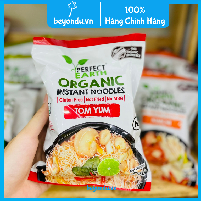 Mì ăn liền gạo lứt hữu cơ Perfect Earth vị tom yum 85g