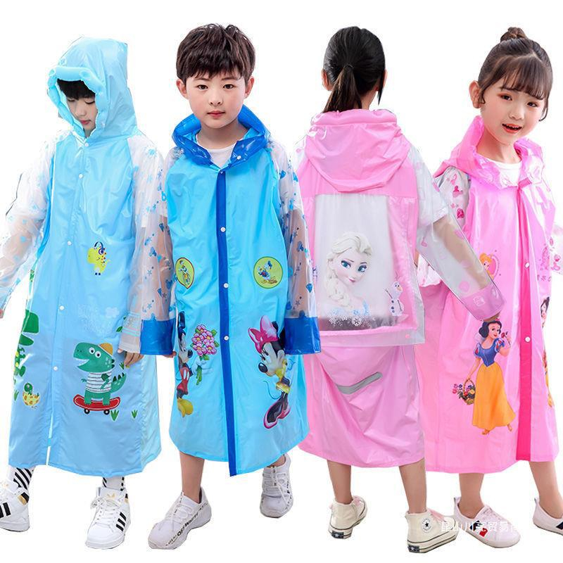 Áo Mưa Trẻ Em, Áo Mưa Cao Cấp Cho Bé In Hình Hoạt Hình Ngộ Nghĩnh Dễ Thương Chống Thấm Tốt, Có Mũ Tiện Dụng