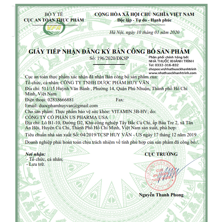 Vitamin 3B - HV  - hộp 100 viên nang mềm