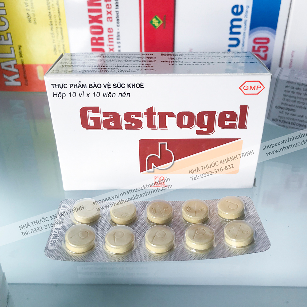 GASTROGEL viên nhai giảm đau nhanh cho dạ dày, tá tràng