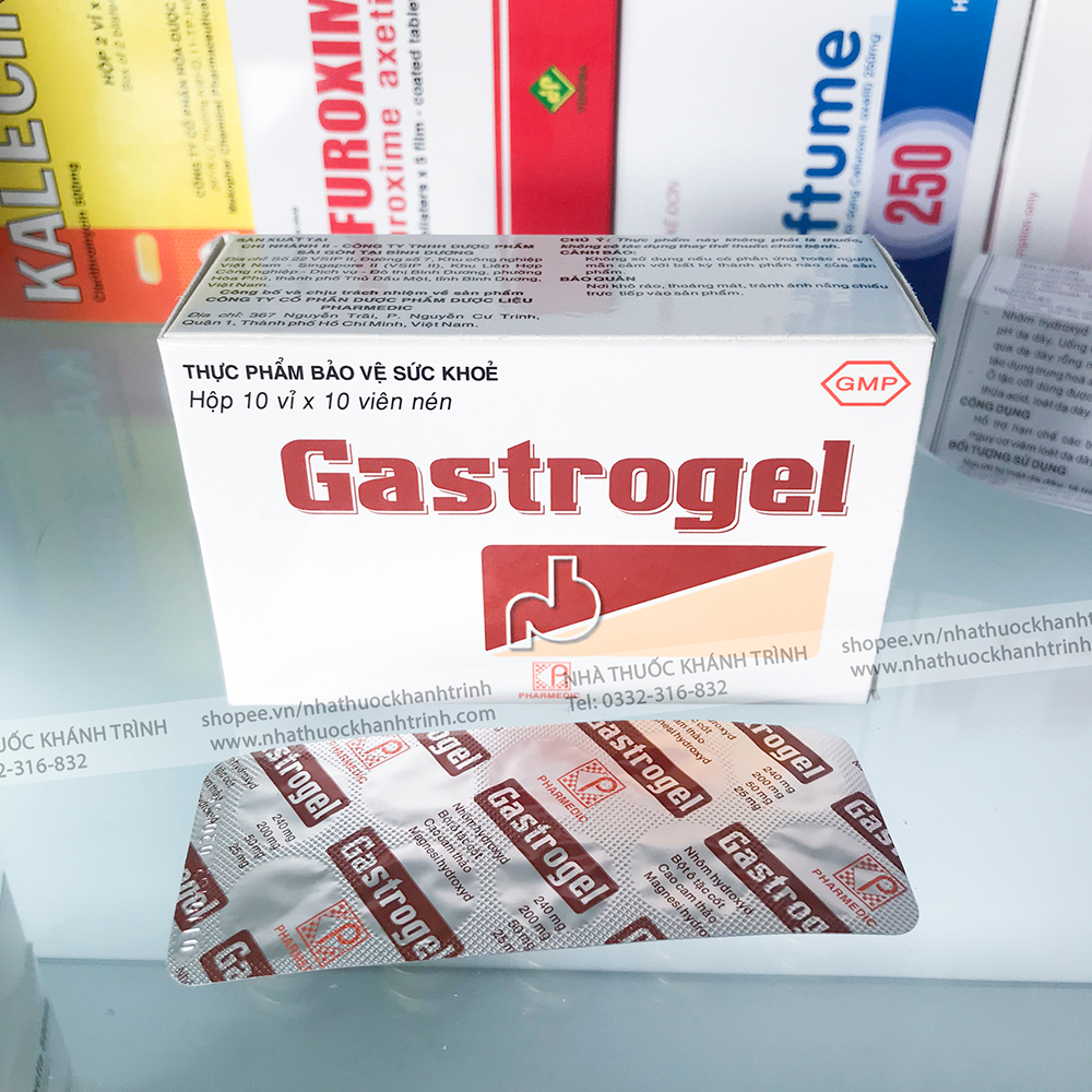 GASTROGEL viên nhai giảm đau nhanh cho dạ dày, tá tràng