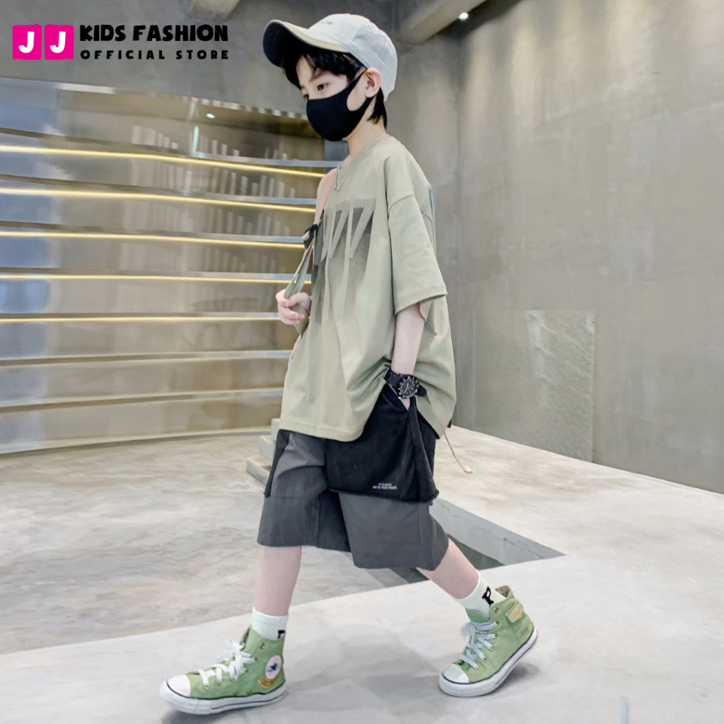 Áo thun cho Unisex dành bé trai, bé gái cao cấp cổ tròn full size BST 2023 | JJ Kids Fashion